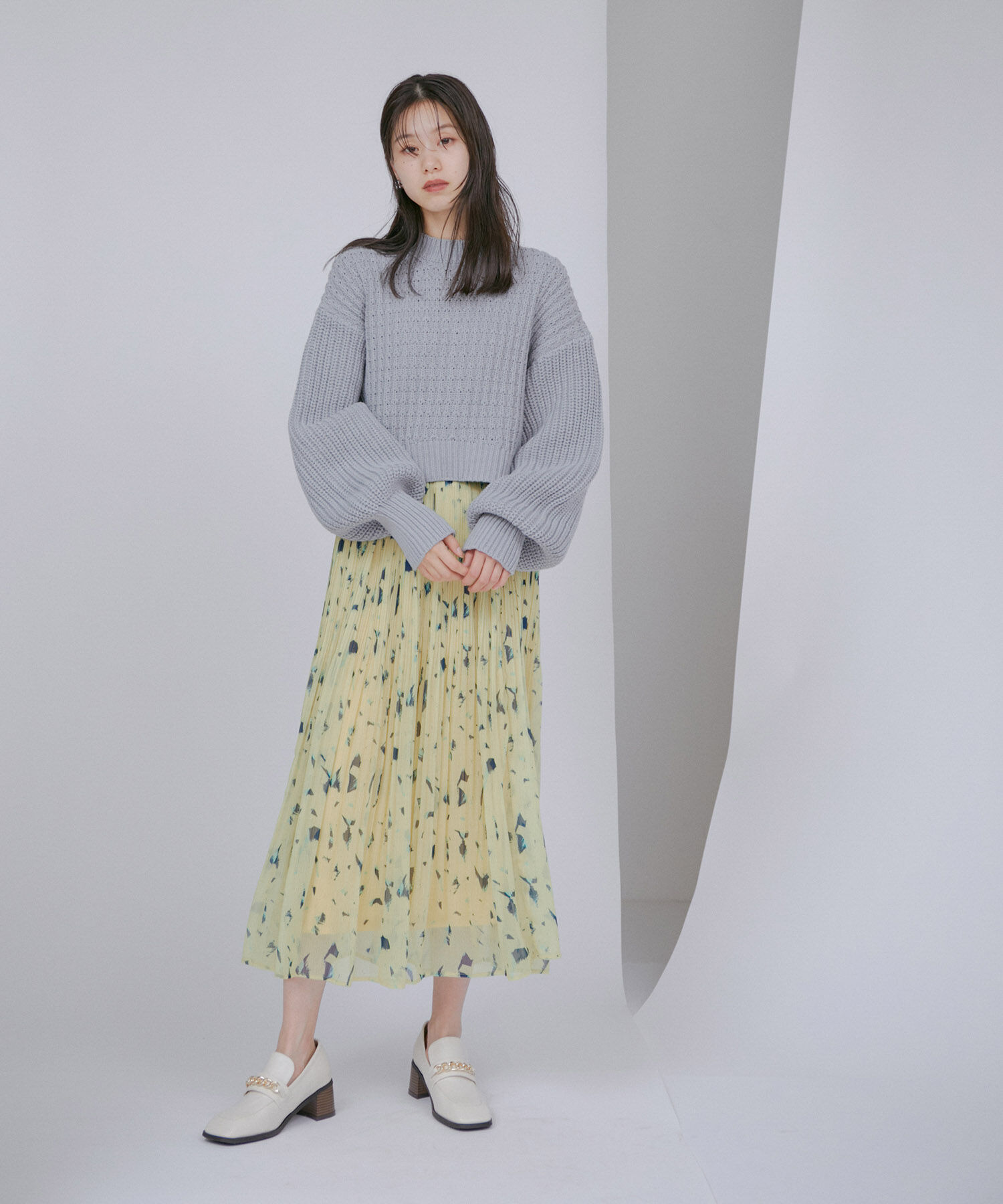 VIS「ショート丈ローゲージざっくりニット」|ニット・セーター|