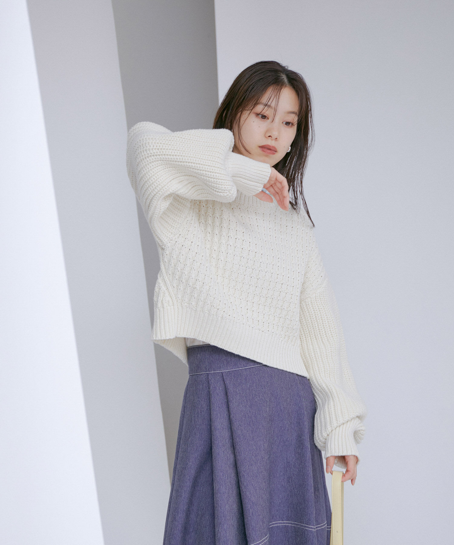 VIS「ショート丈ローゲージざっくりニット」|ニット・セーター|