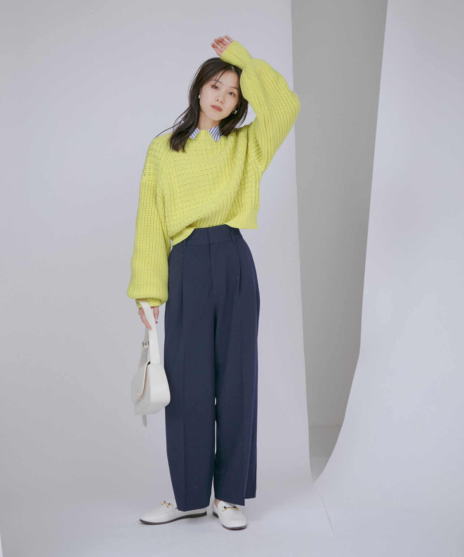 VIS「ショート丈ローゲージざっくりニット」|ニット・セーター|