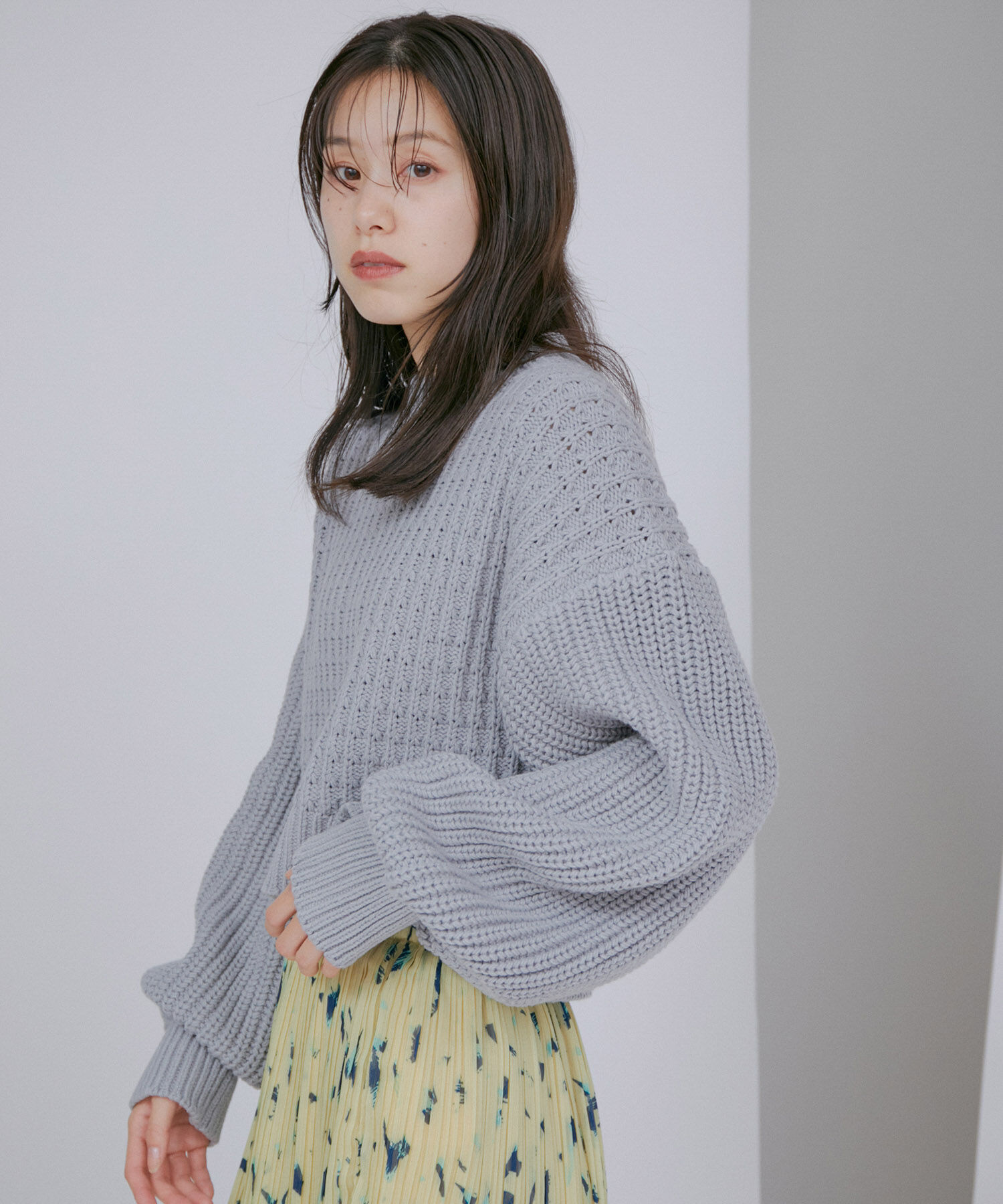 VIS「ショート丈ローゲージざっくりニット」|ニット・セーター|