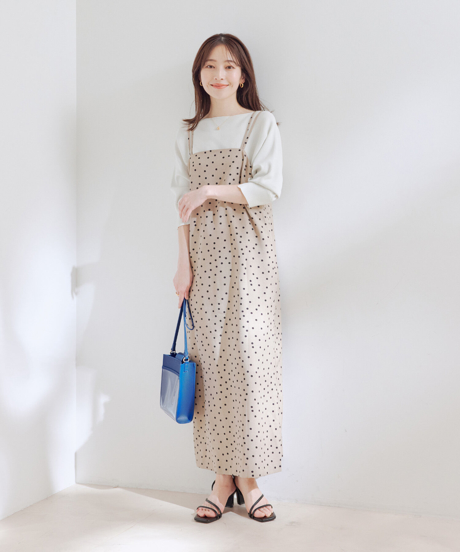 VIS「エコベロドルマン七分袖ニット」|ニット・セーター|