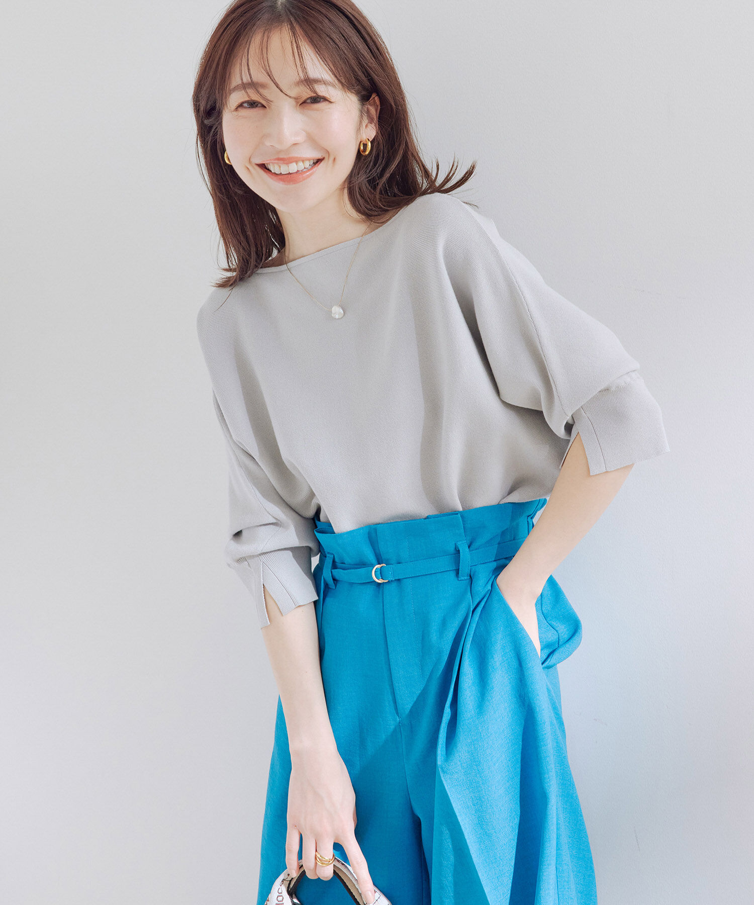 VIS「エコベロドルマン七分袖ニット」|ニット・セーター|