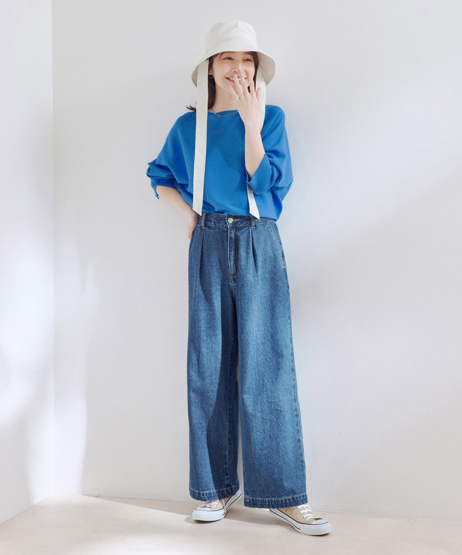 VIS「エコベロドルマン七分袖ニット」|ニット・セーター|