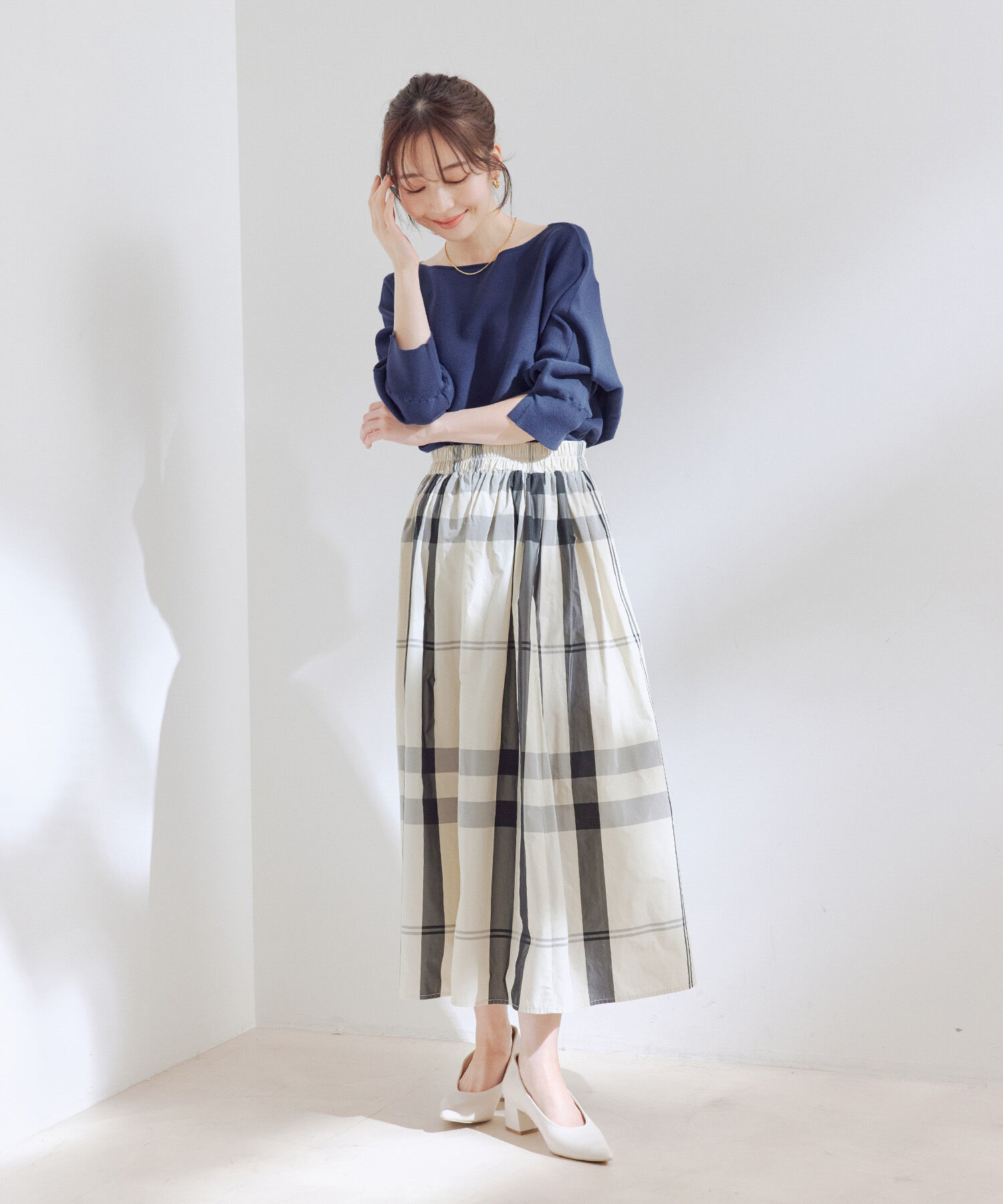 VIS「エコベロドルマン七分袖ニット」|ニット・セーター|