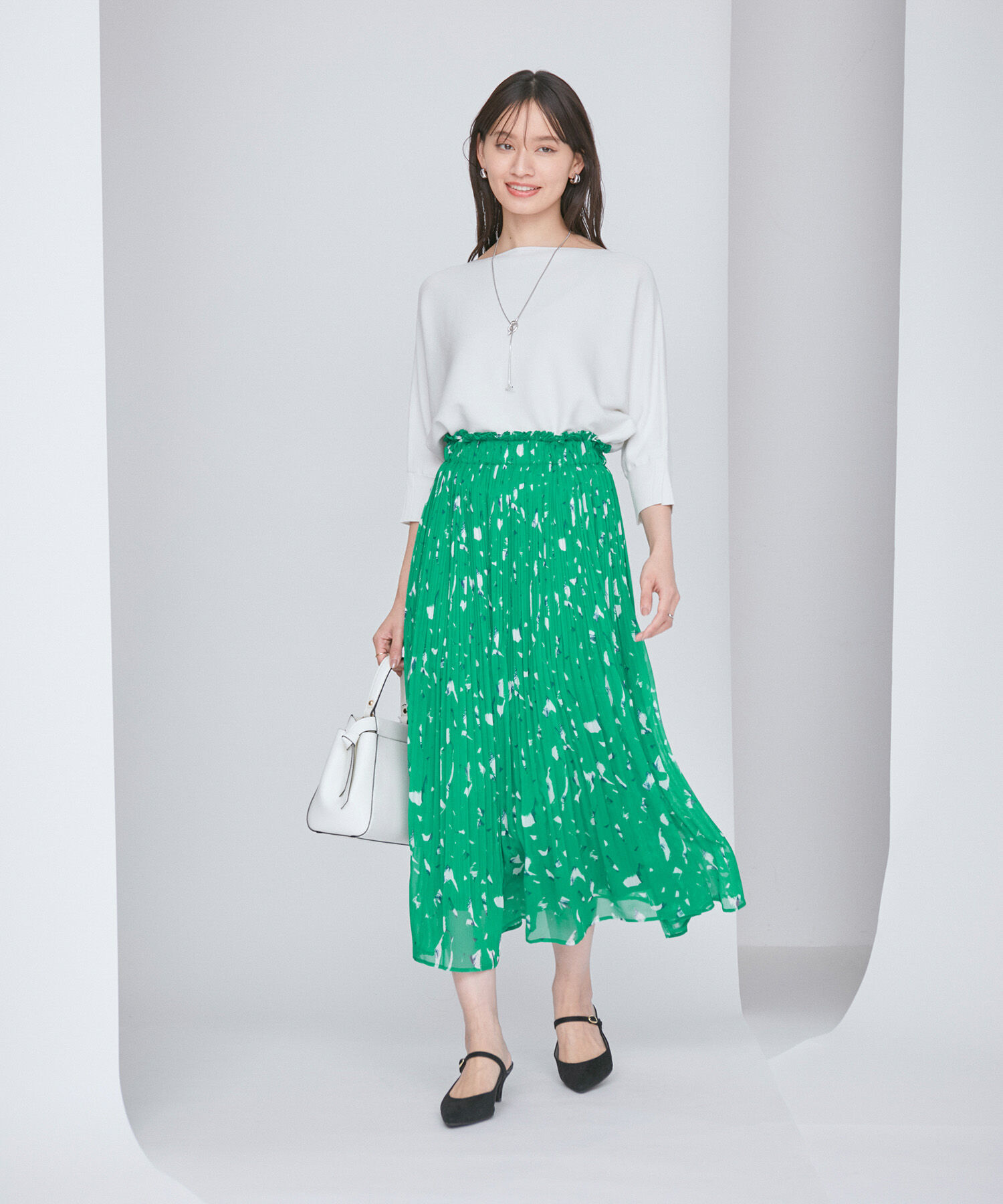 VIS「エコベロドルマン七分袖ニット」|ニット・セーター|