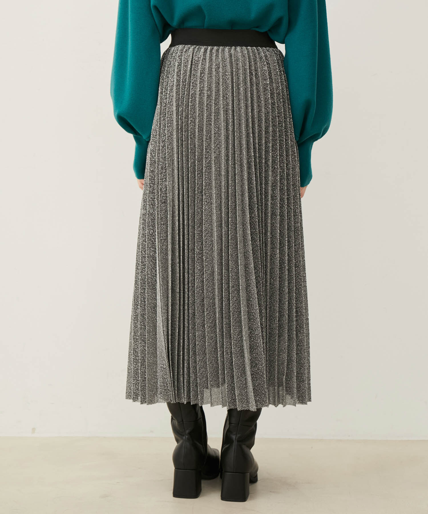 VIS「ラメニットプリーツスカート」|スカート|