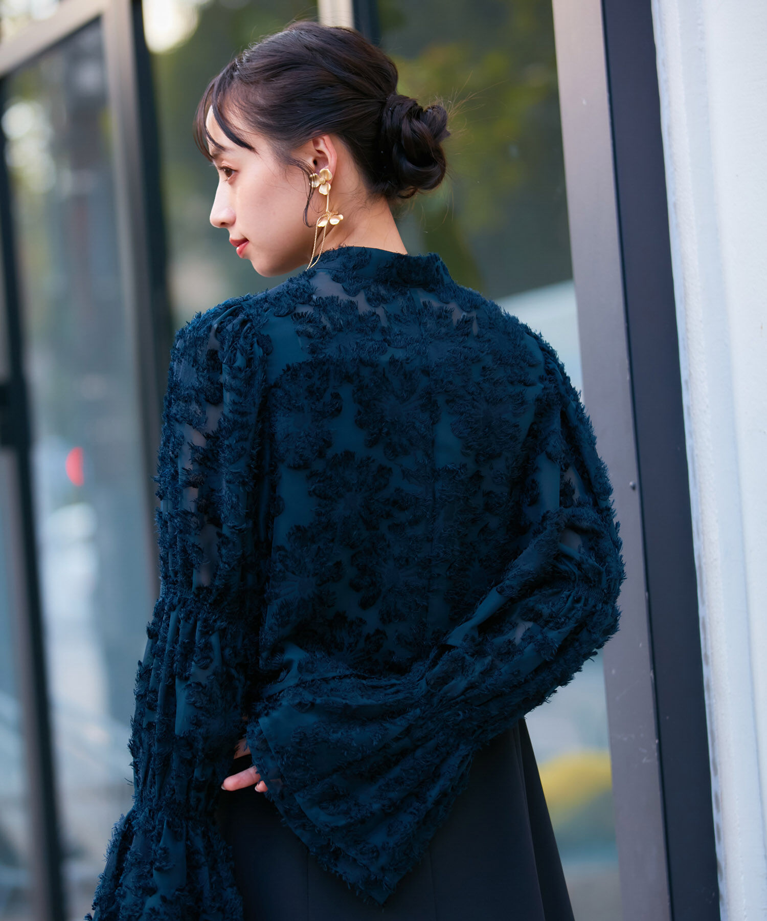 VIS「【VIS DRESS】シャーリングボレロセットワンピース」|ワンピース|