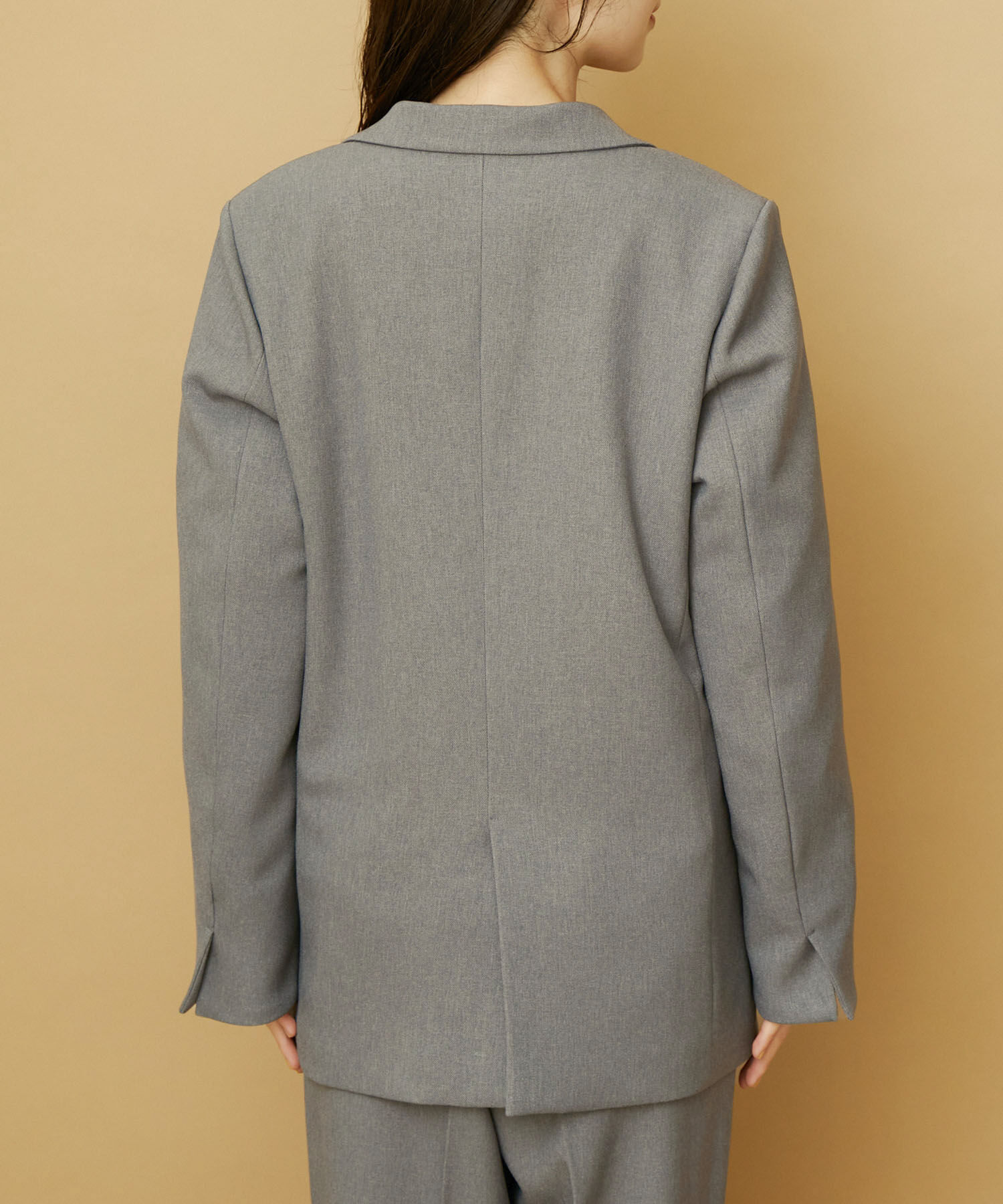 VIS「【セットアップ対応】ウールライクメランジジャケット【アンチピリング・洗える・防シワ】」|テーラードジャケット|