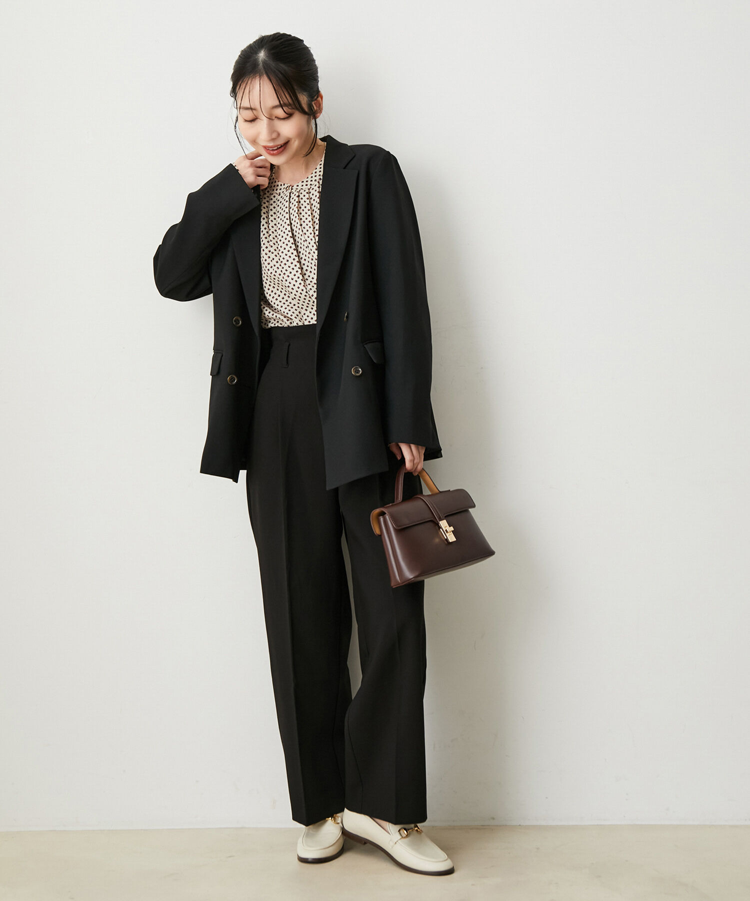 VIS「【セットアップ対応】ウールライクメランジジャケット【アンチピリング・洗える・防シワ】」|テーラードジャケット|