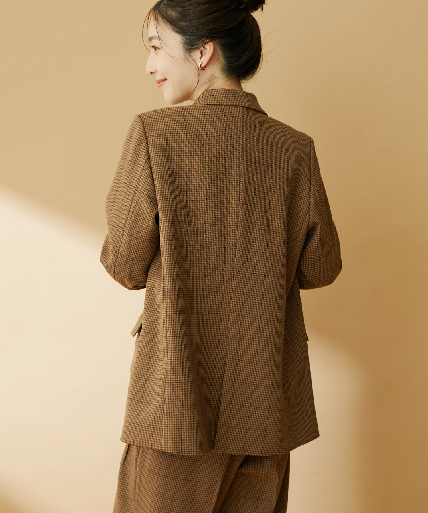 VIS「【セットアップ対応】ウールライクメランジジャケット【アンチピリング・洗える・防シワ】」|テーラードジャケット|