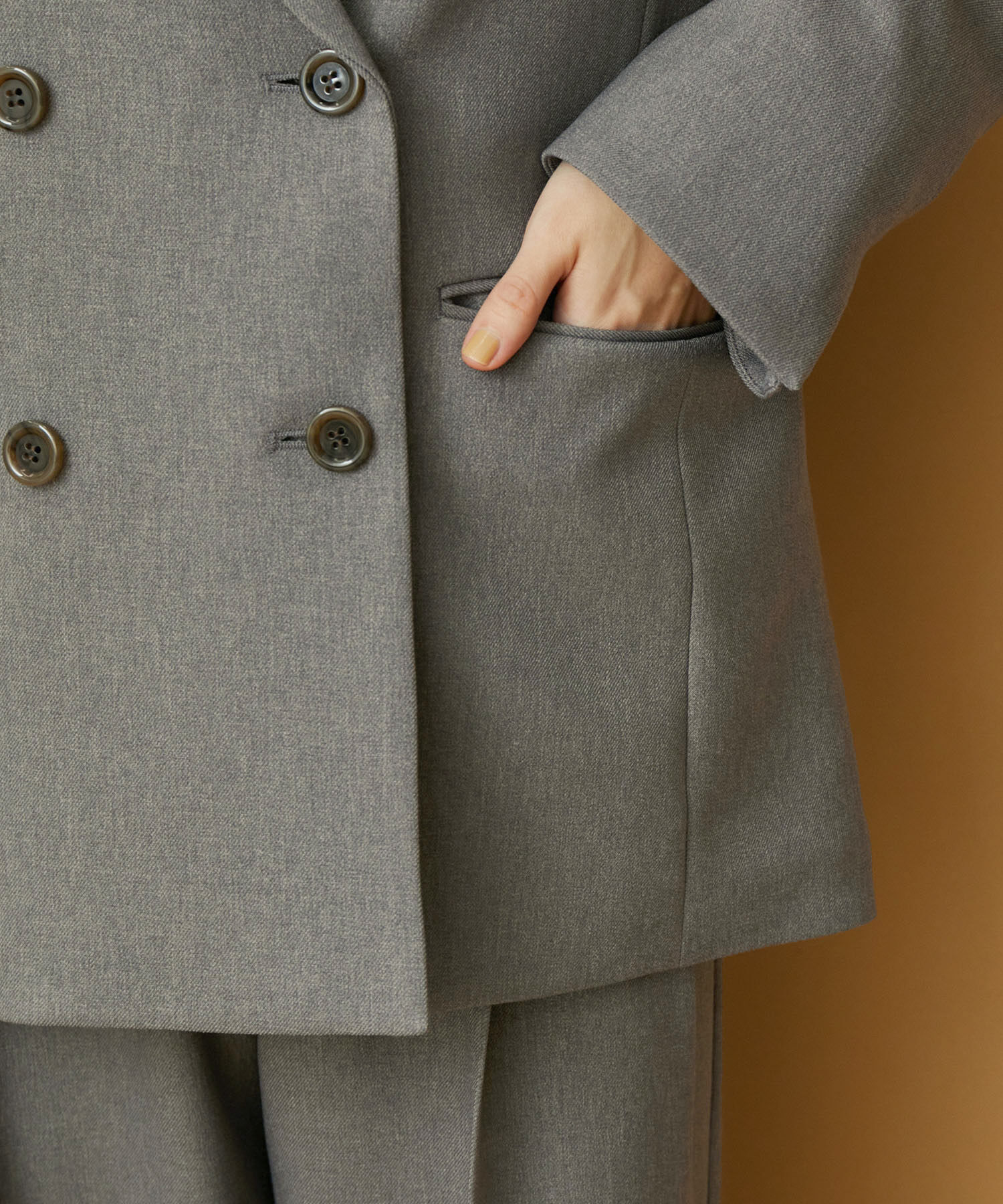 VIS「【セットアップ対応】ウールライクメランジジャケット【アンチピリング・洗える・防シワ】」|テーラードジャケット|