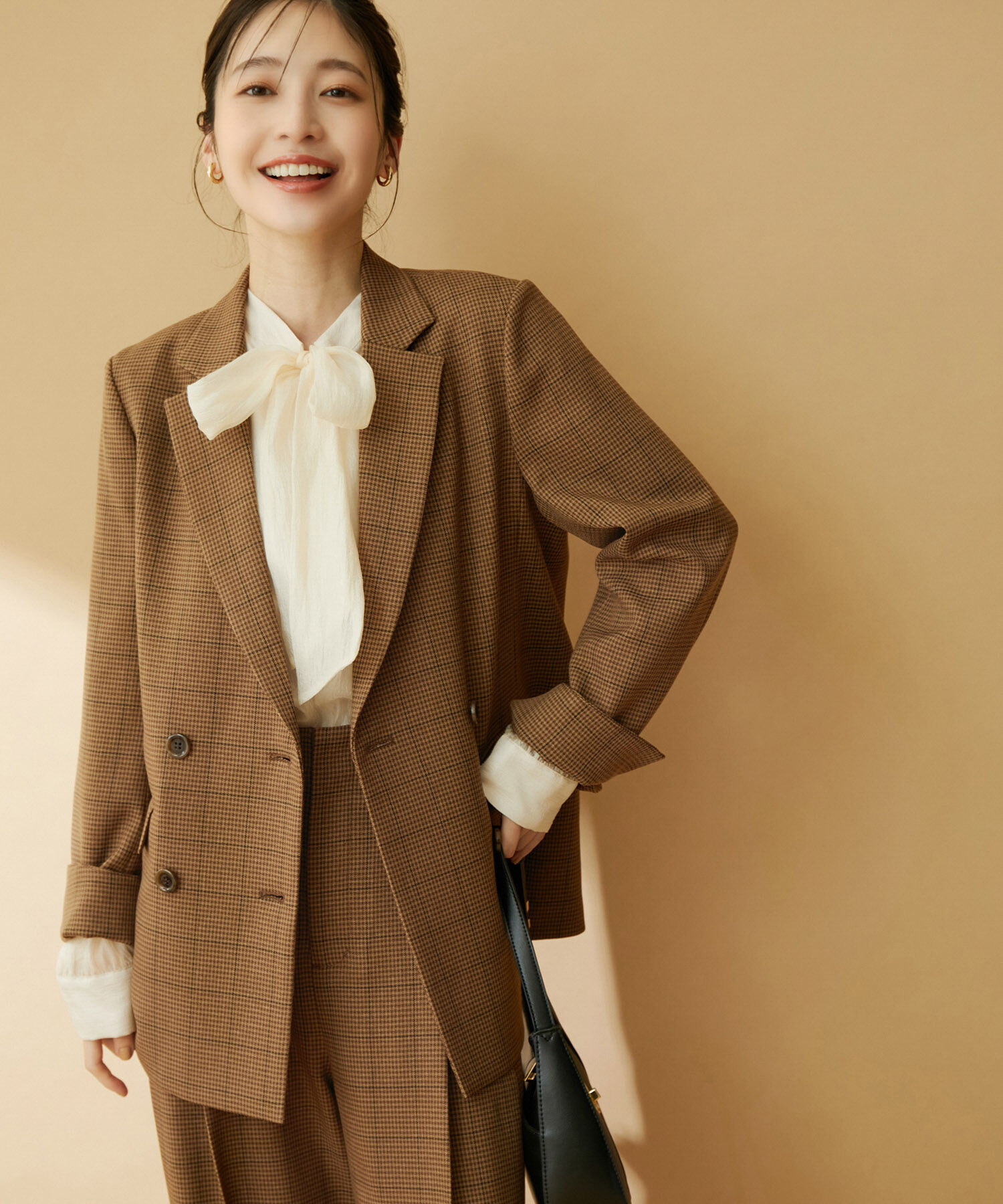 VIS「【セットアップ対応】ウールライクメランジジャケット【アンチピリング・洗える・防シワ】」|テーラードジャケット|