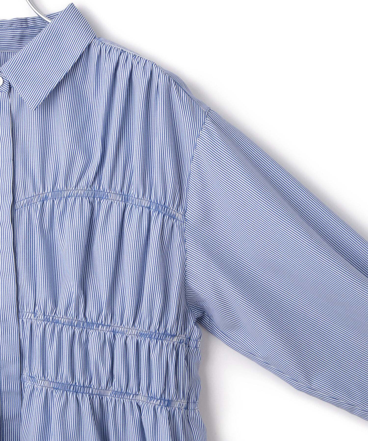 VIS「【洗える】シャーリングデザインシャツ」|シャツ・ブラウス|