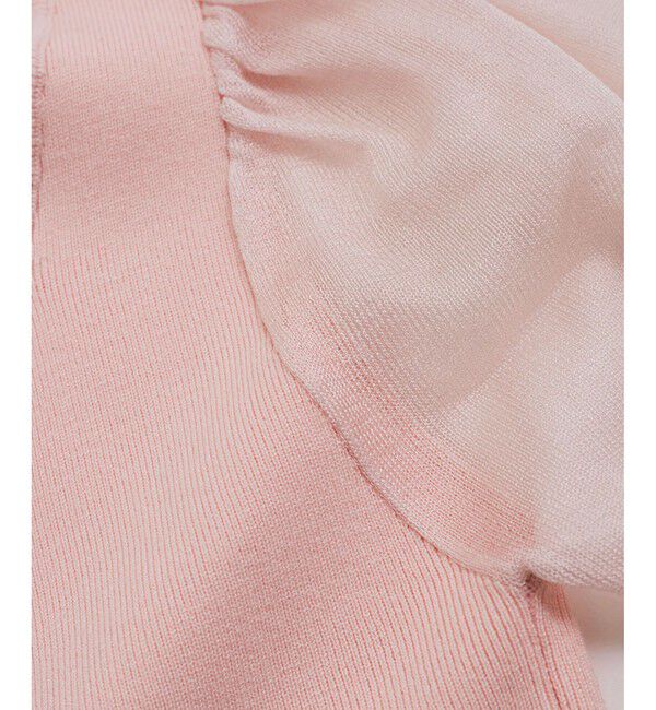 VIS「【洗える】スクエアネックシアーハーフスリーブニット」|ニット・セーター|