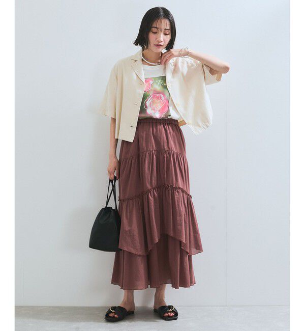 VIS「【接触冷感】箔グラフィックアートTシャツ」|Tシャツ・カットソー|