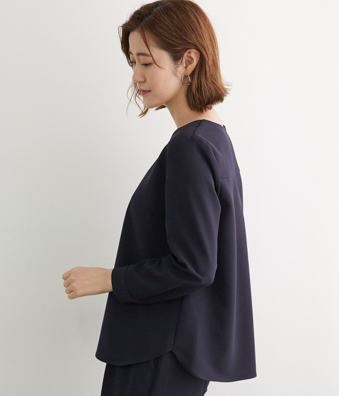 Rope&rsquo;Picnic「【360&deg;ウルトラストレッチ】【セットアップ対応】フロントホックブラウス」|シャツ・ブラウス|