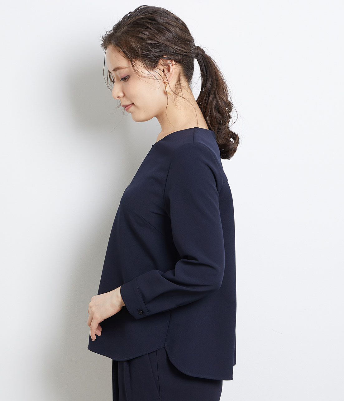 Rope&rsquo;Picnic「【360&deg;ウルトラストレッチ】【セットアップ対応】フロントホックブラウス」|シャツ・ブラウス|