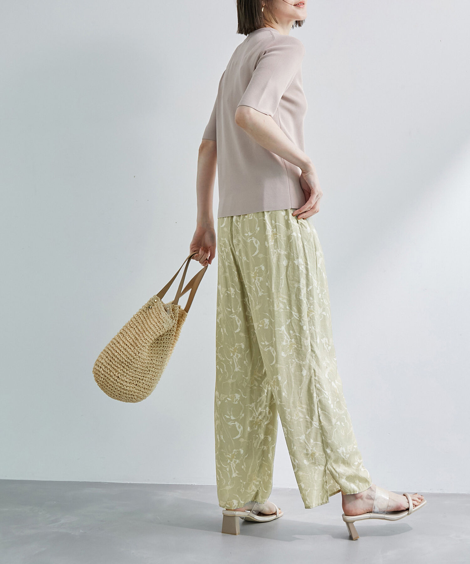 Rope&rsquo;Picnic「マーブルガラシアースリットパンツ」|その他|