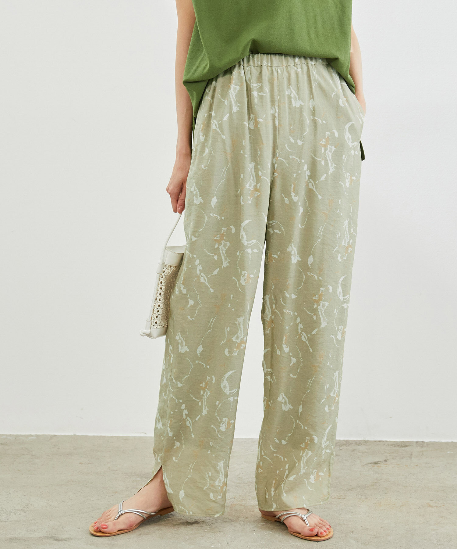 Rope&rsquo;Picnic「マーブルガラシアースリットパンツ」|その他|