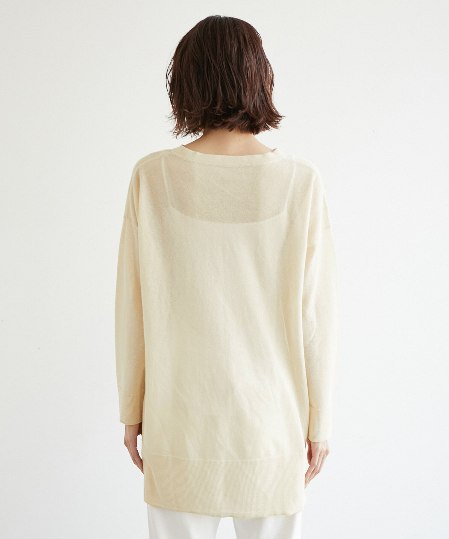 Rope&rsquo;Picnic「センターシームシアーニットチュニック」|ニット・セーター|