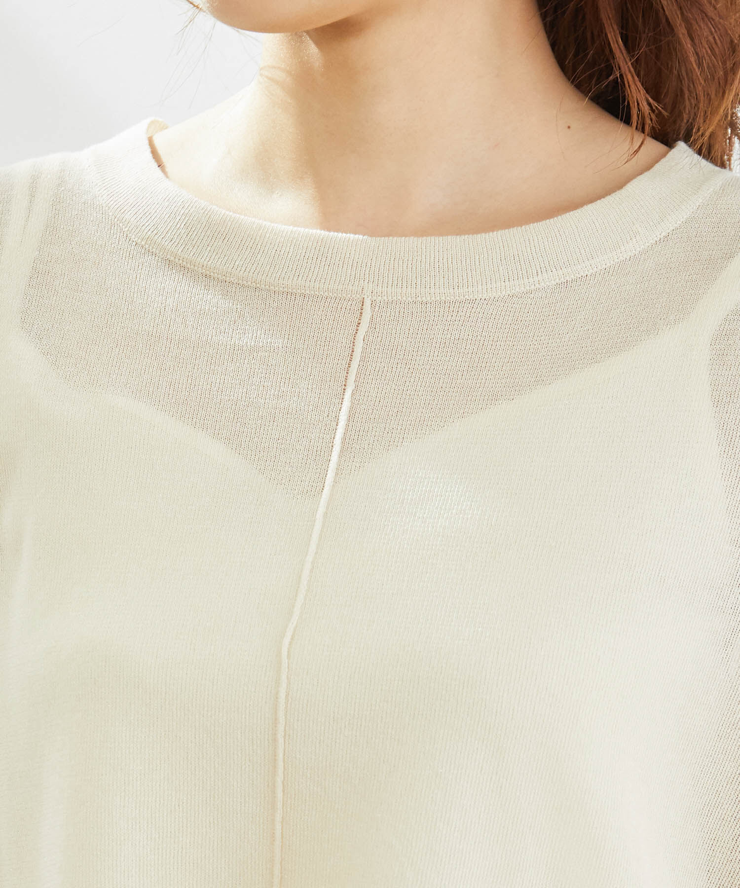 Rope&rsquo;Picnic「センターシームシアーニットチュニック」|ニット・セーター|