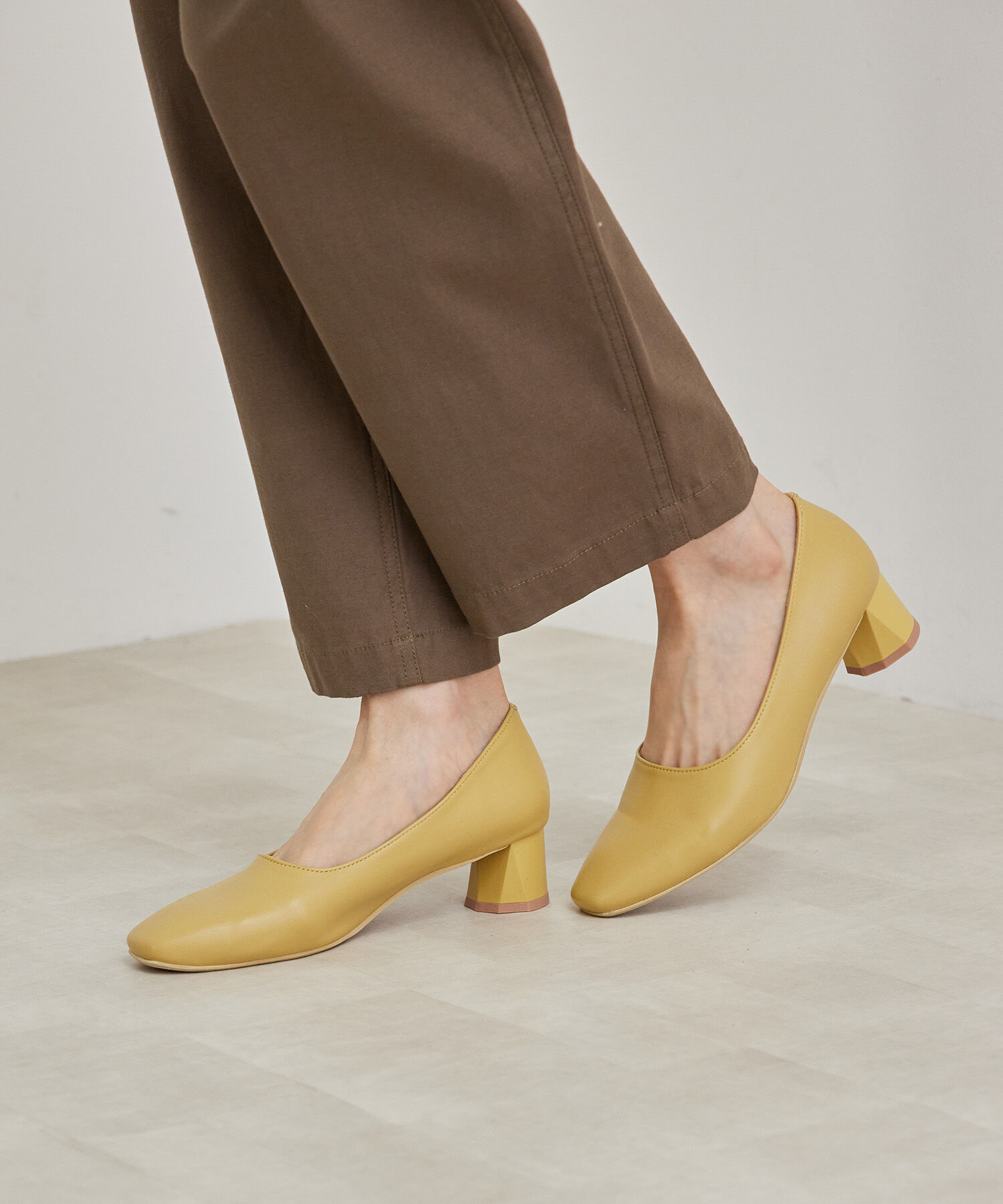 ROPE PICNIC PASSAGE「スクエアトゥペイントヒールパンプス」|パンプス|