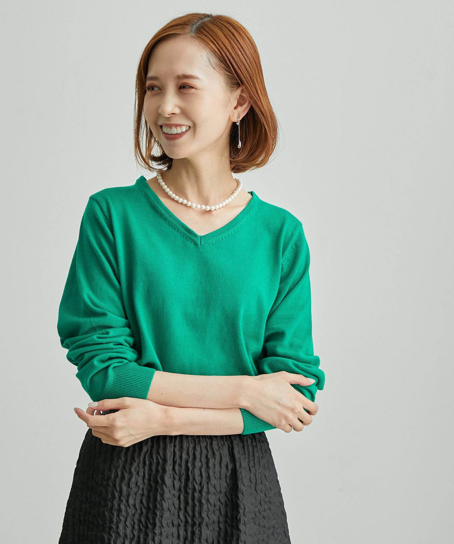 Rope&rsquo;Picnic「レース衿ニットプルオーバー」|ニット・セーター|