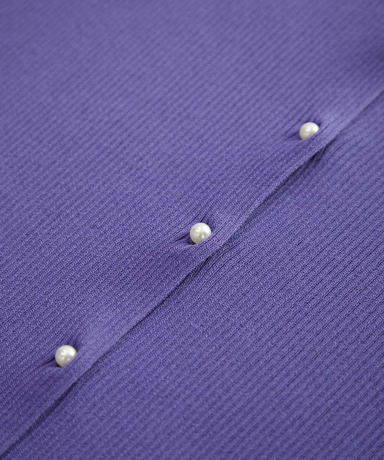 Rope&rsquo;Picnic「Beauty knit/パール釦ハーフスリーブカーディガン」|カーディガン|