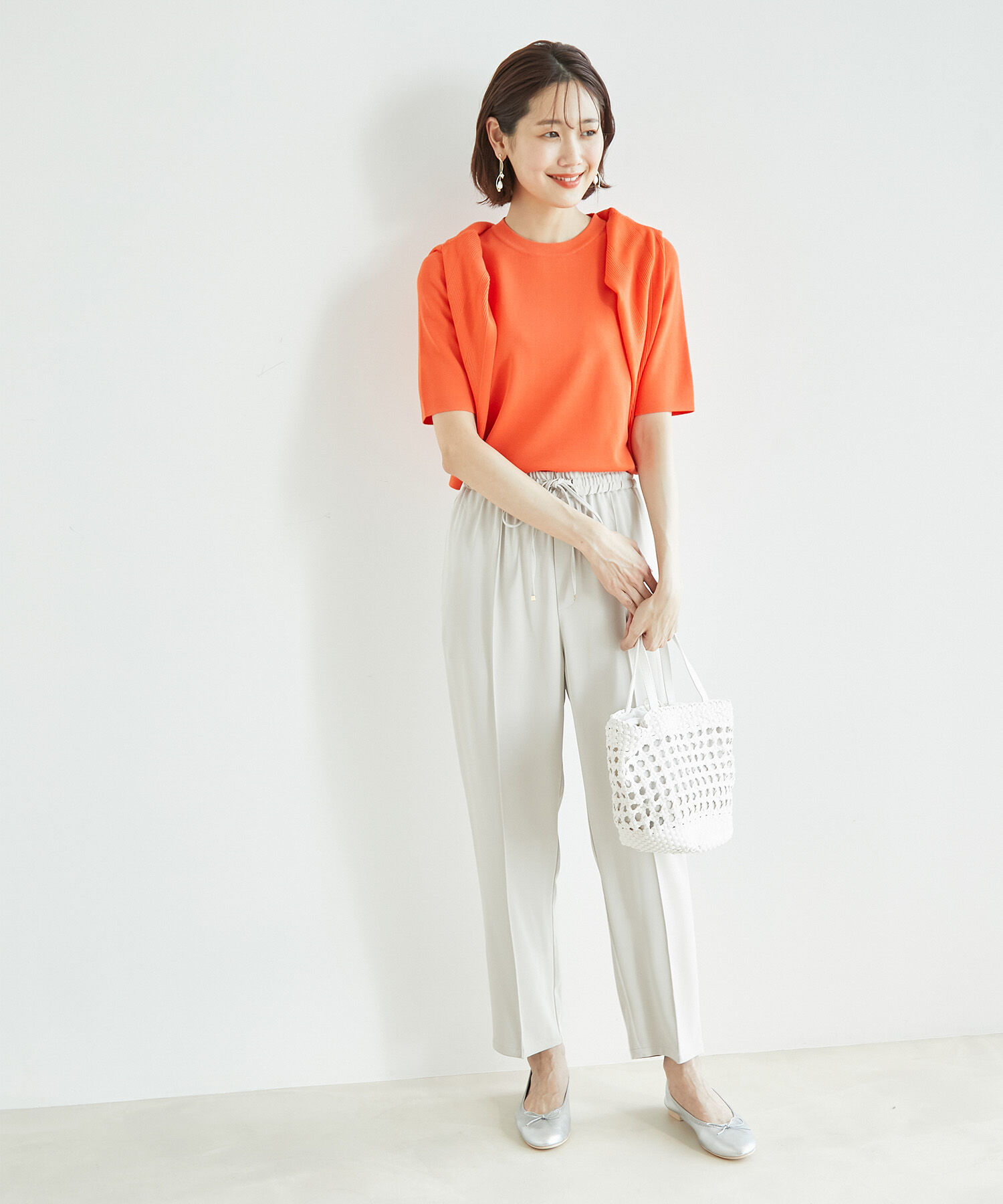 Rope&rsquo;Picnic「Beauty knit/ハーフスリーブニットトップス/WEB限定カラーあり」|ニット・セーター|