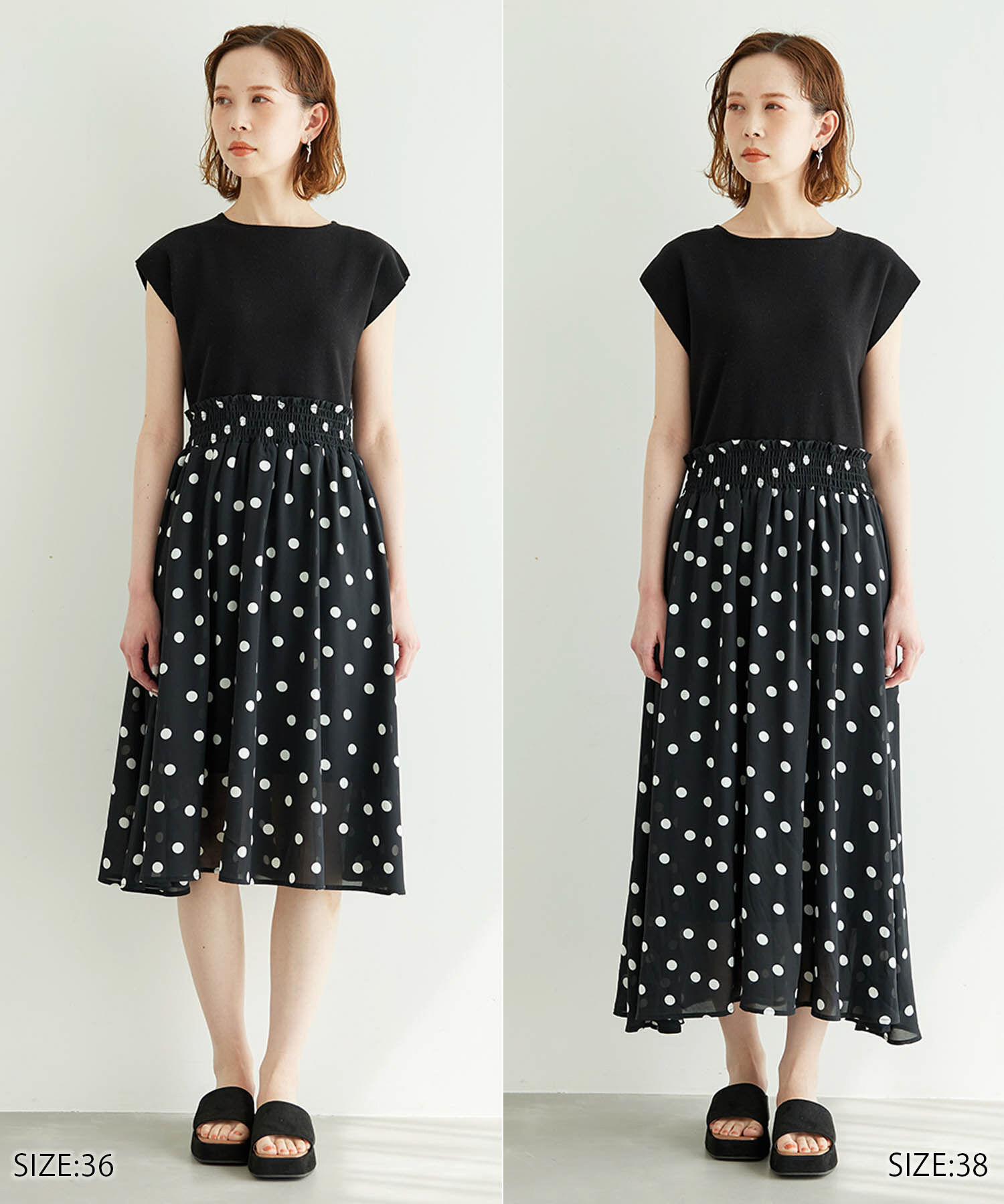 Rope&rsquo;Picnic「【WEB限定/低身長向けサイズあり】ラク美/ニットドッキングワンピース」|ワンピース|