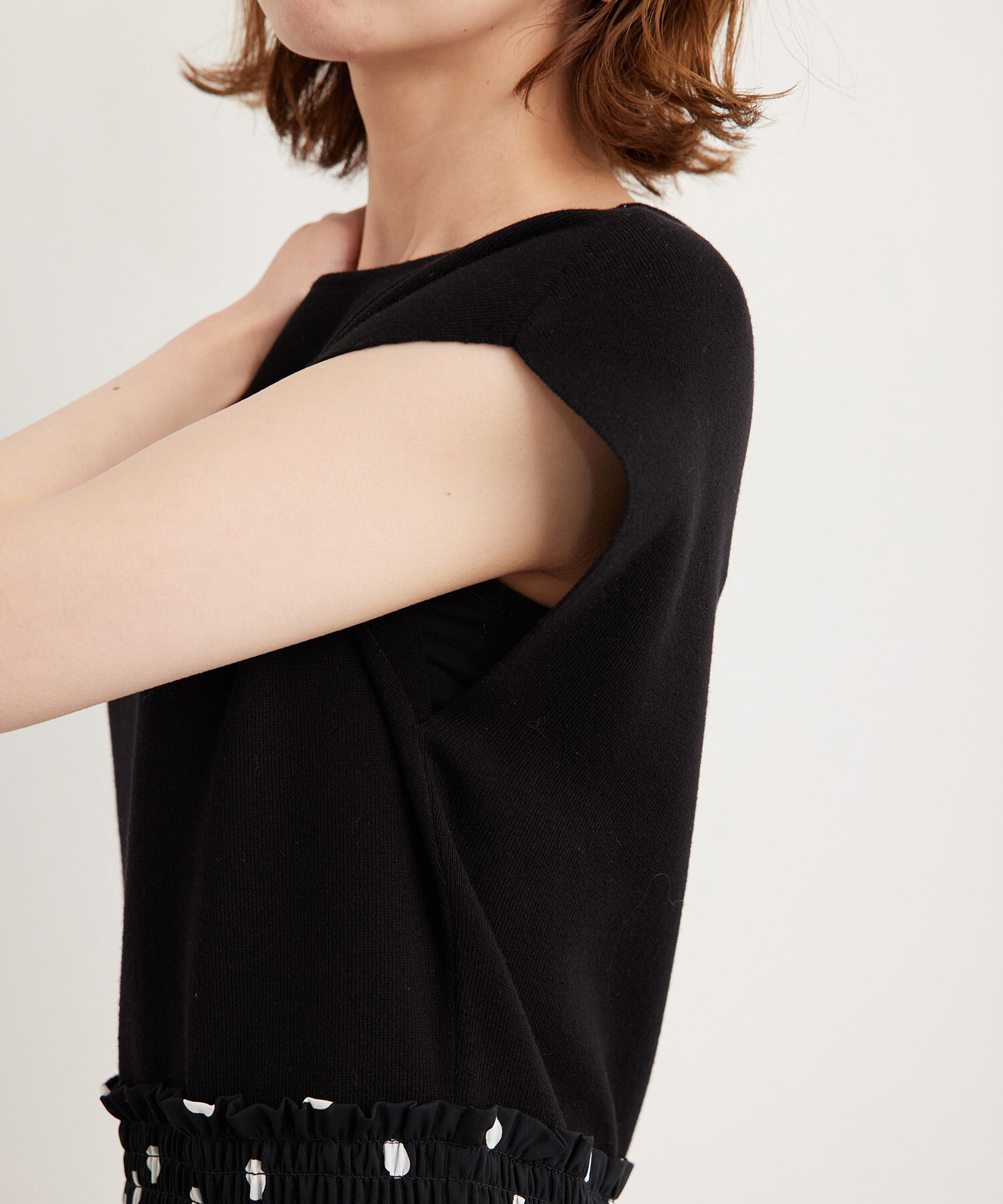 Rope&rsquo;Picnic「【WEB限定/低身長向けサイズあり】ラク美/ニットドッキングワンピース」|ワンピース|