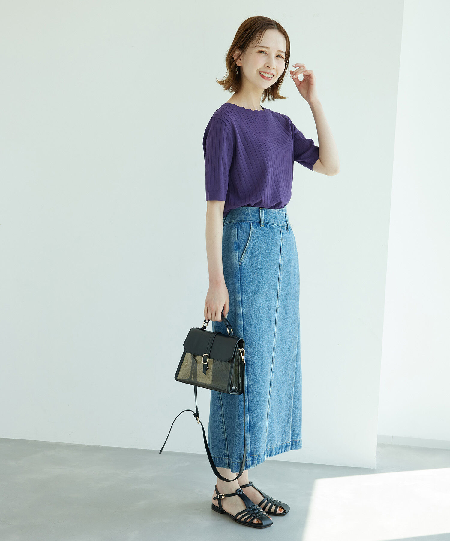 Rope&rsquo;Picnic「スカラップニットプルオーバー」|ニット・セーター|