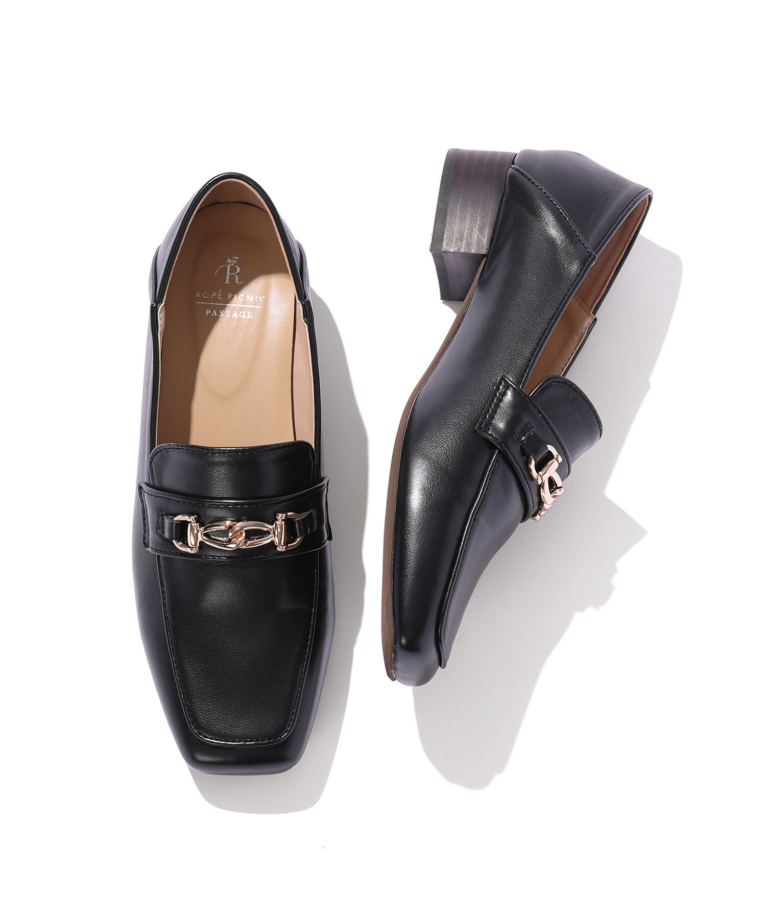 ROPE PICNIC PASSAGE「【一部店舗限定】スクエアトゥビット付きバブーシュローファー」|ローファー|