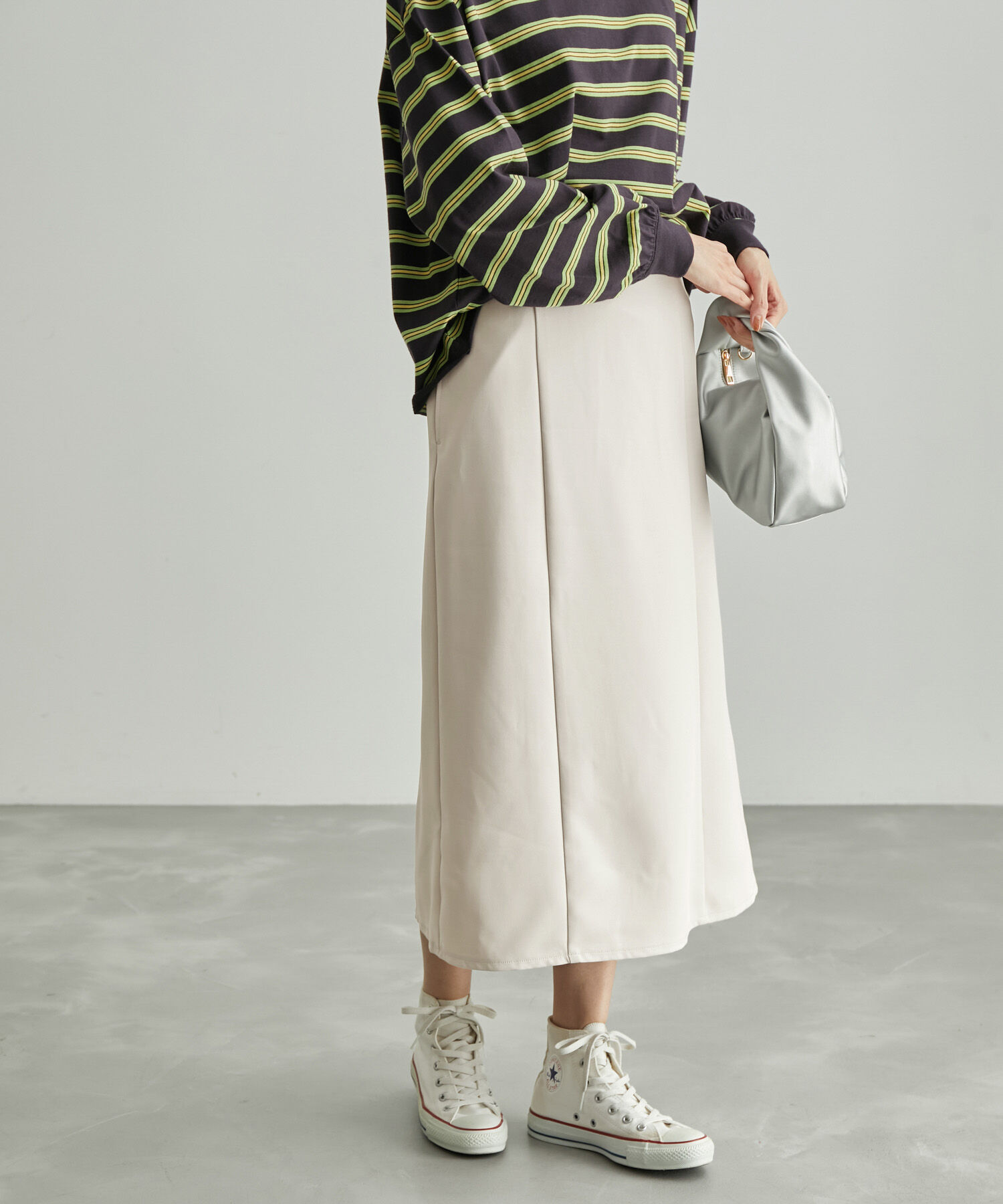 Rope&rsquo;Picnic「【WEB限定カラー:ピンク】ラク美/セミフレアスカート」|スカート|