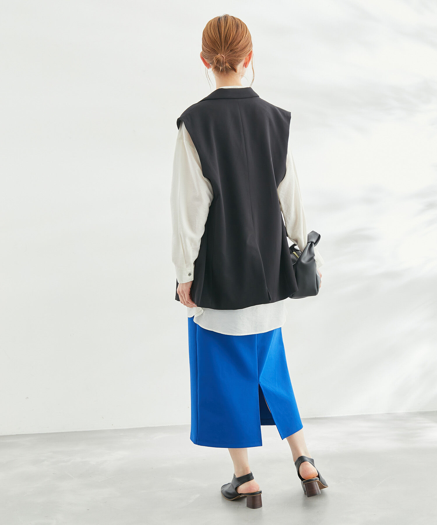 Rope&rsquo;Picnic「【一部店舗限定カラー:ブラック】スリーブレスダブルジャケット　ジレ」|ベスト・ジレ|