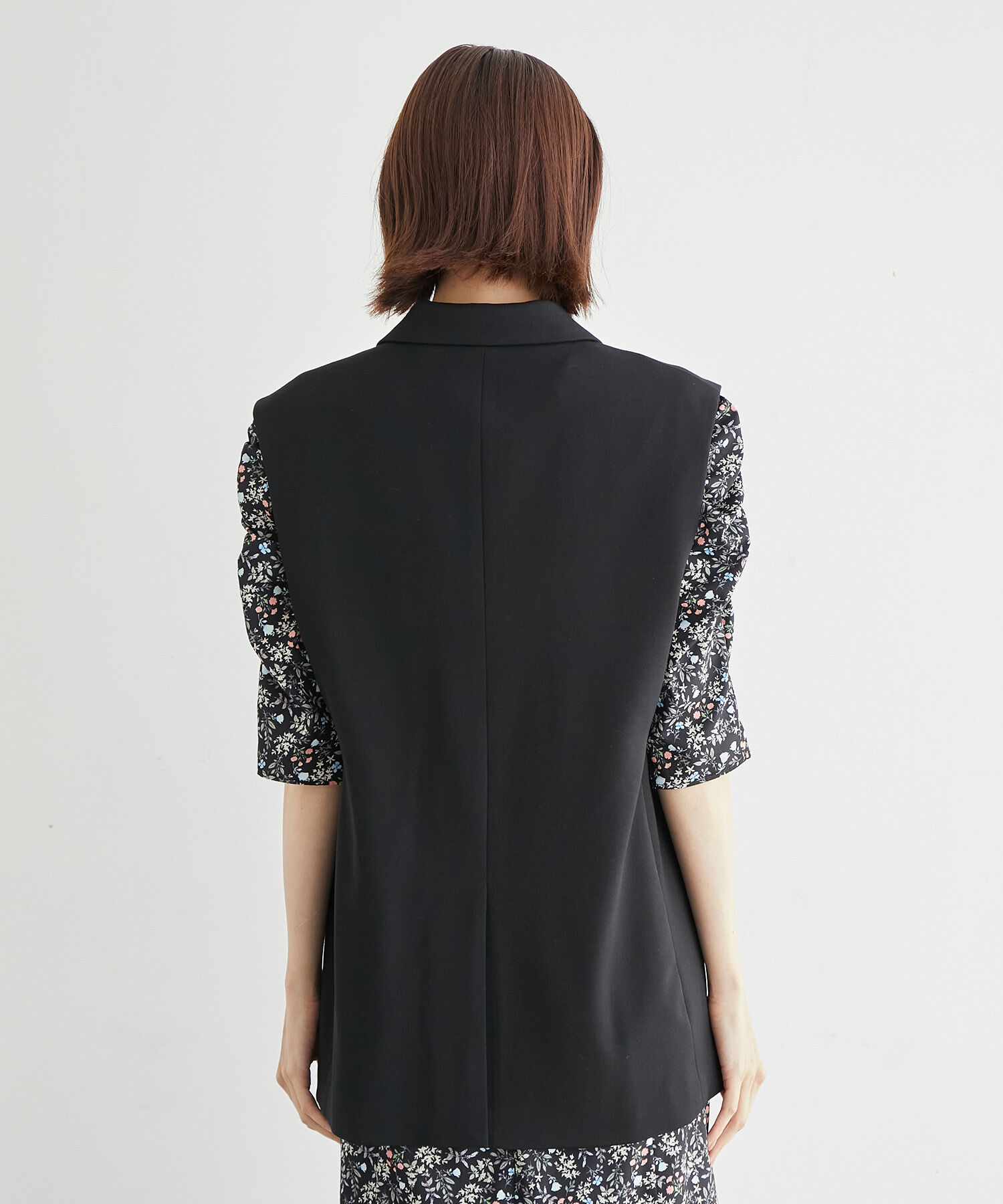 Rope&rsquo;Picnic「【一部店舗限定カラー:ブラック】スリーブレスダブルジャケット　ジレ」|ベスト・ジレ|