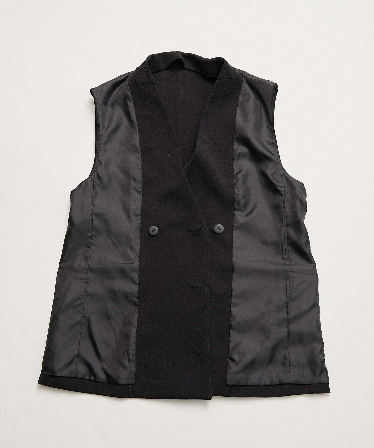 Rope&rsquo;Picnic「【一部店舗限定カラー:ブラック】スリーブレスダブルジャケット　ジレ」|ベスト・ジレ|
