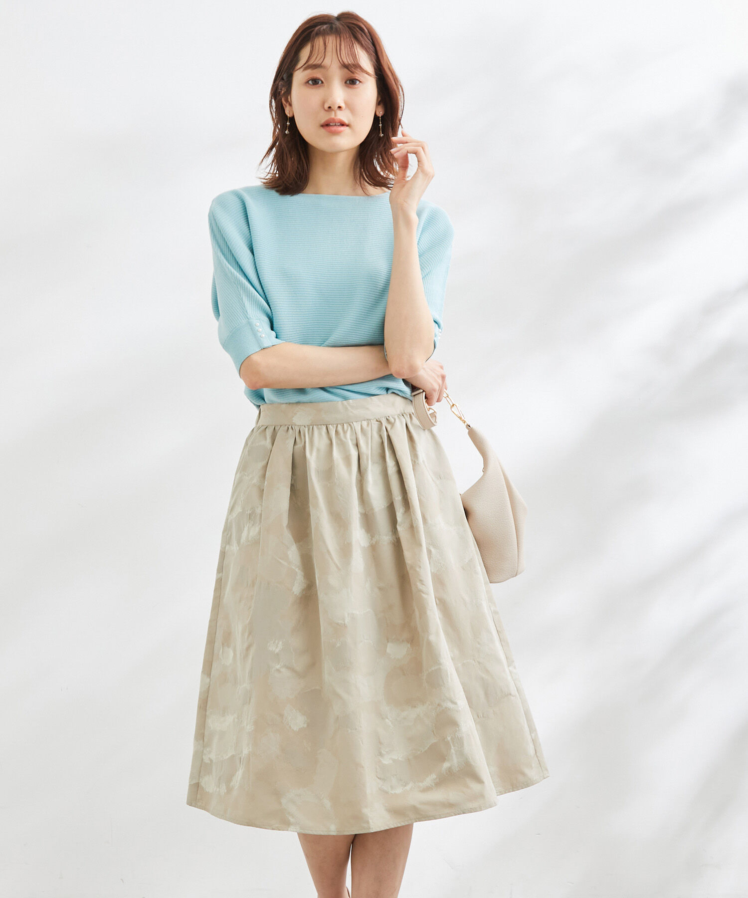 Rope&rsquo;Picnic「フラワージャガードスカート」|スカート|