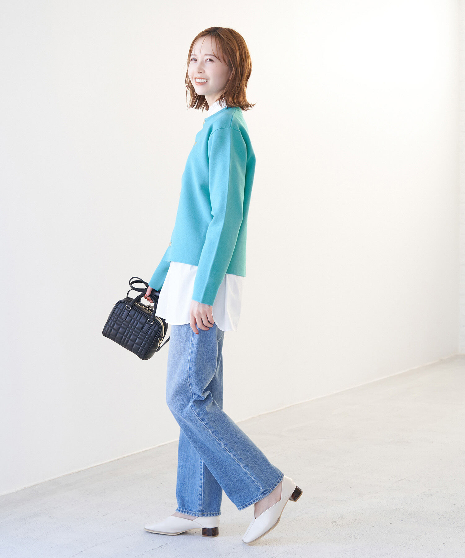 Rope&rsquo;Picnic「洗濯機OK/ミラノリブコンパクトカーディガン」|カーディガン|