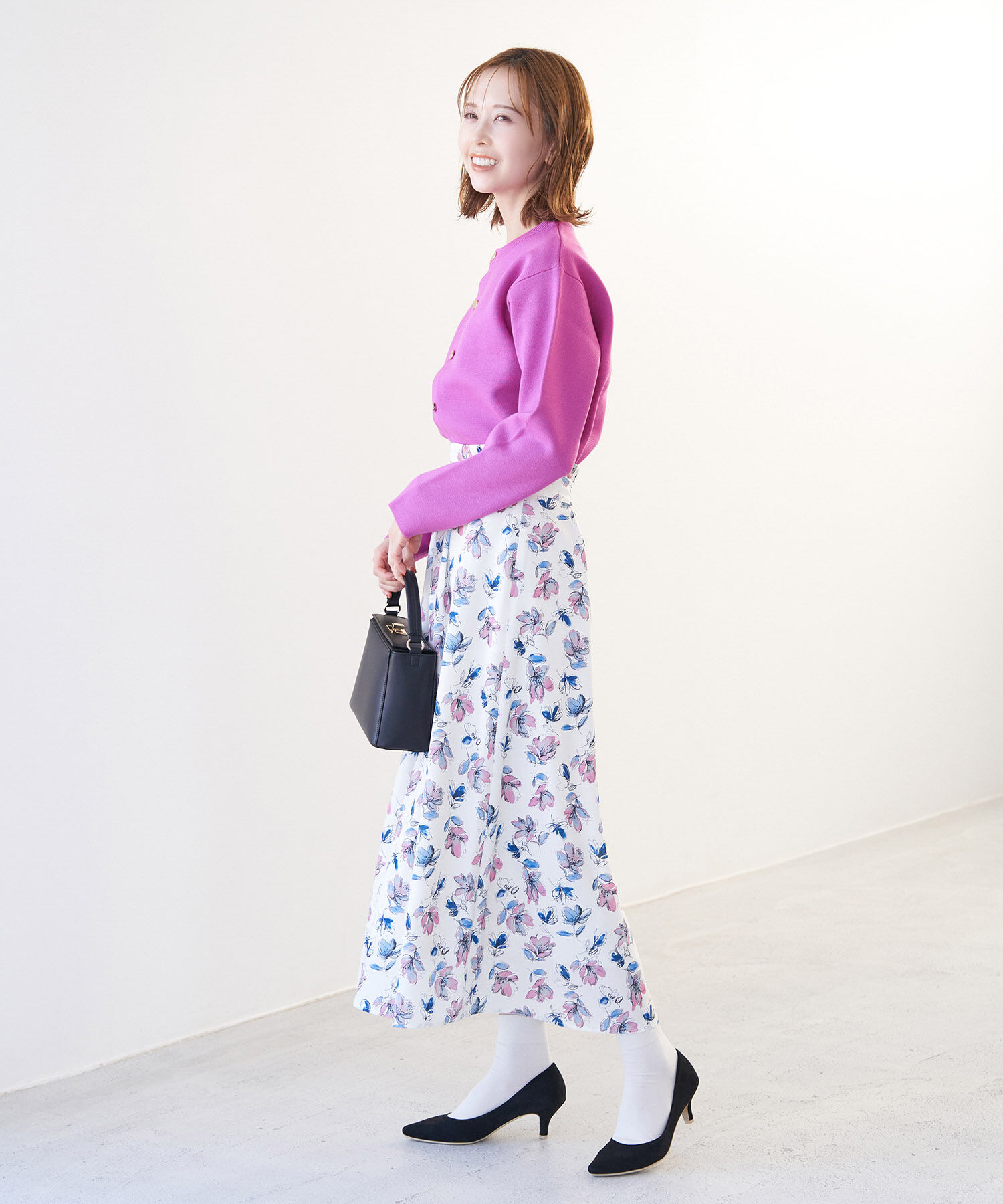 Rope&rsquo;Picnic「洗濯機OK/ミラノリブコンパクトカーディガン」|カーディガン|