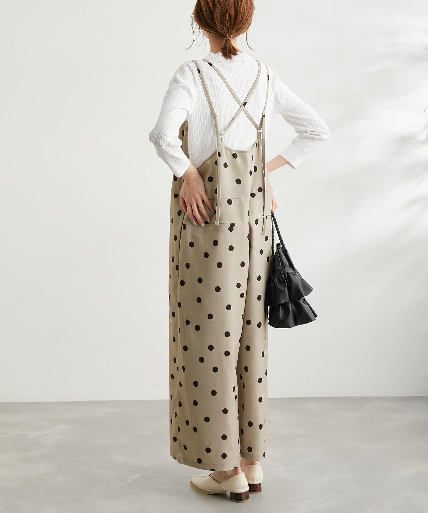 Rope&rsquo;Picnic「【WEB限定】ドット柄オールインワン」|オールインワン|