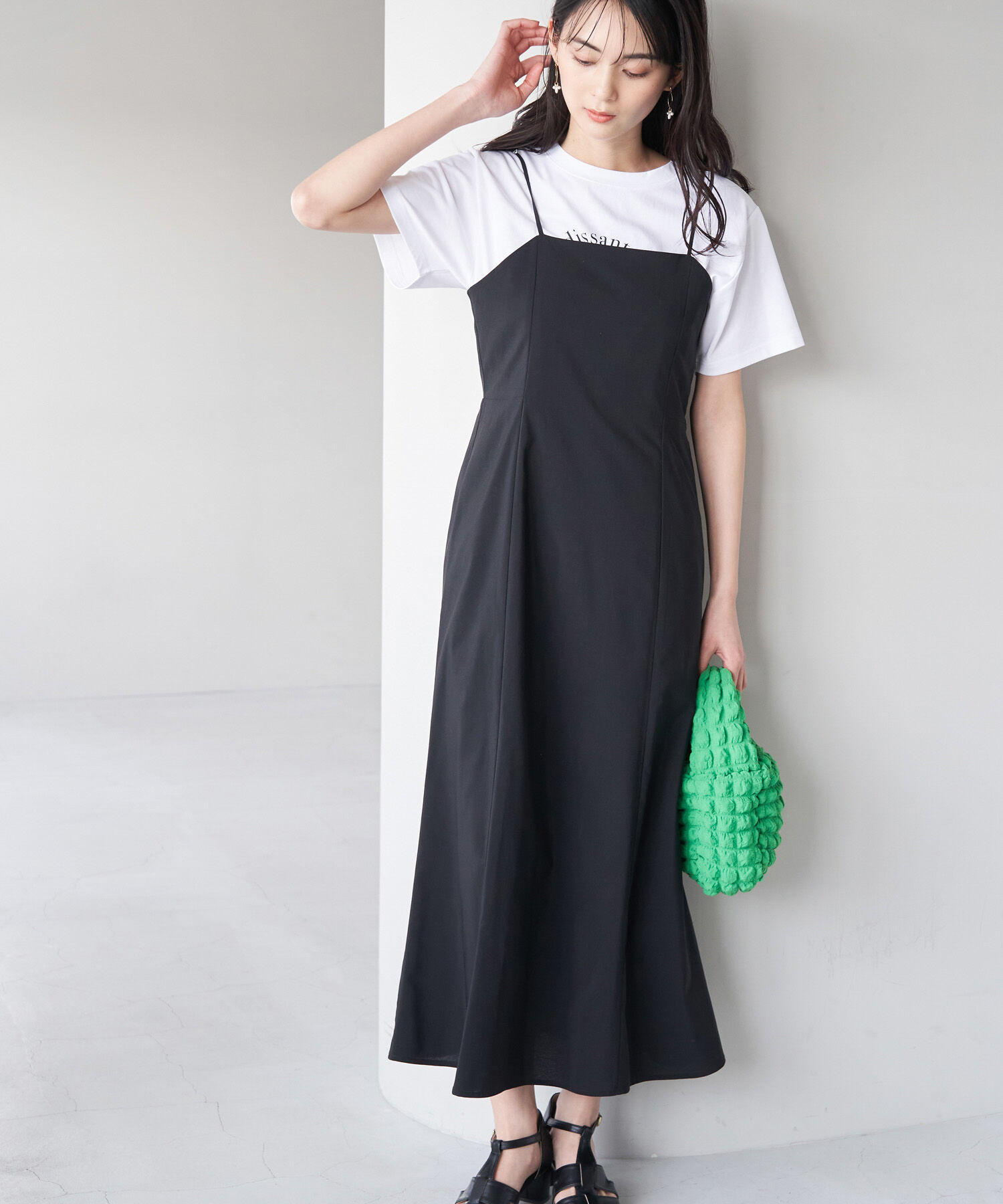 Rope&rsquo;Picnic「マーメイドキャミワンピース」|ワンピース|ブラック(01)