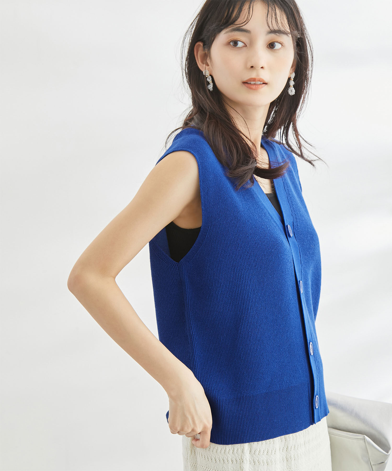 Rope&rsquo;Picnic「スリーブレスカーディガン　ベスト」|ベスト・ジレ|