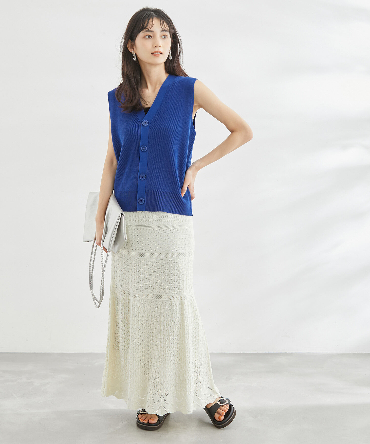 Rope&rsquo;Picnic「スリーブレスカーディガン　ベスト」|ベスト・ジレ|