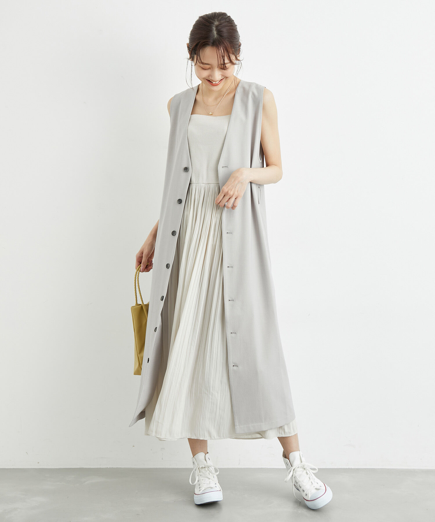 Rope&rsquo;Picnic「洗濯機OK・2WAY/ジレジャンパースカート」|ジャンパースカート|