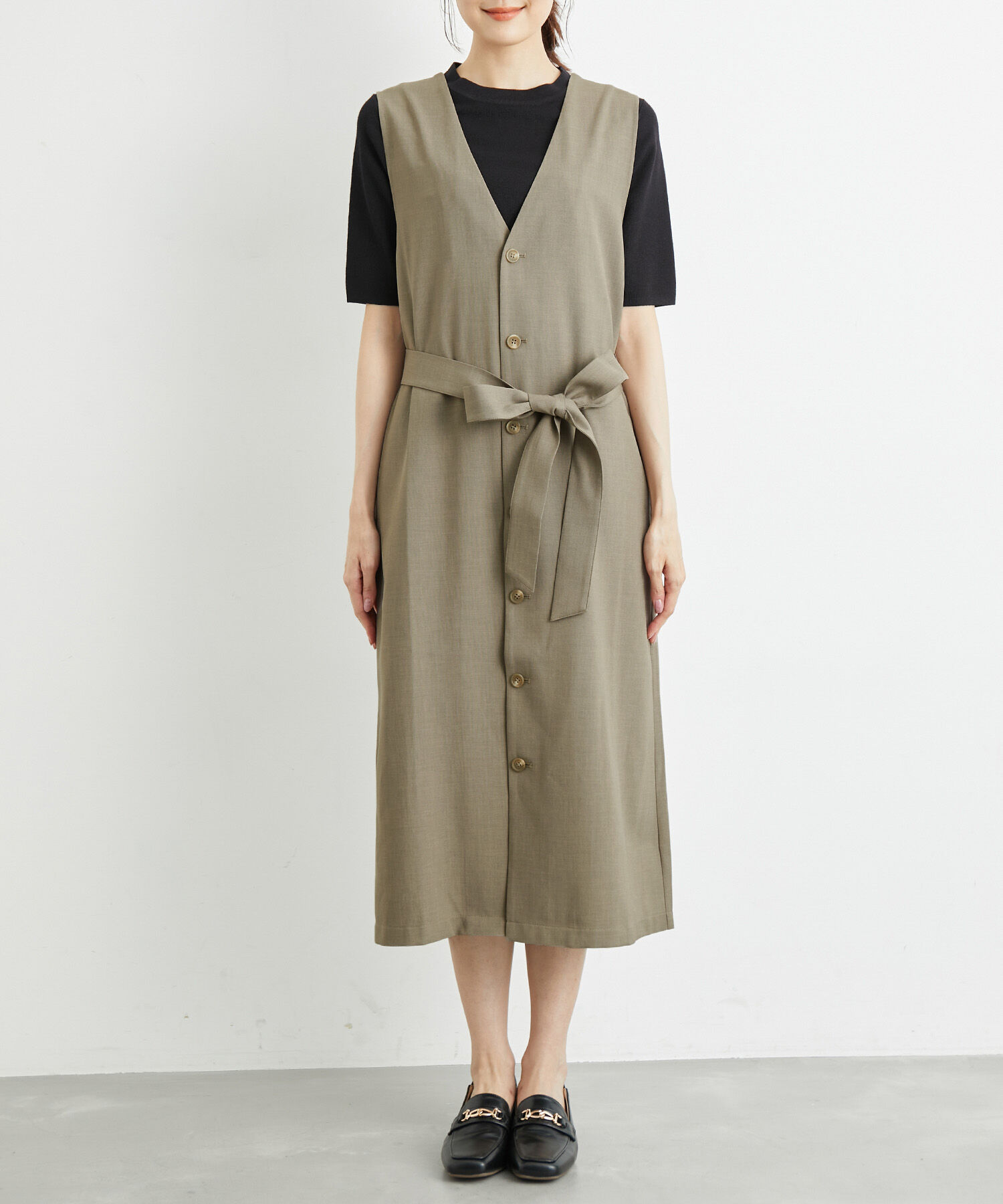 Rope&rsquo;Picnic「洗濯機OK・2WAY/ジレジャンパースカート」|ジャンパースカート|