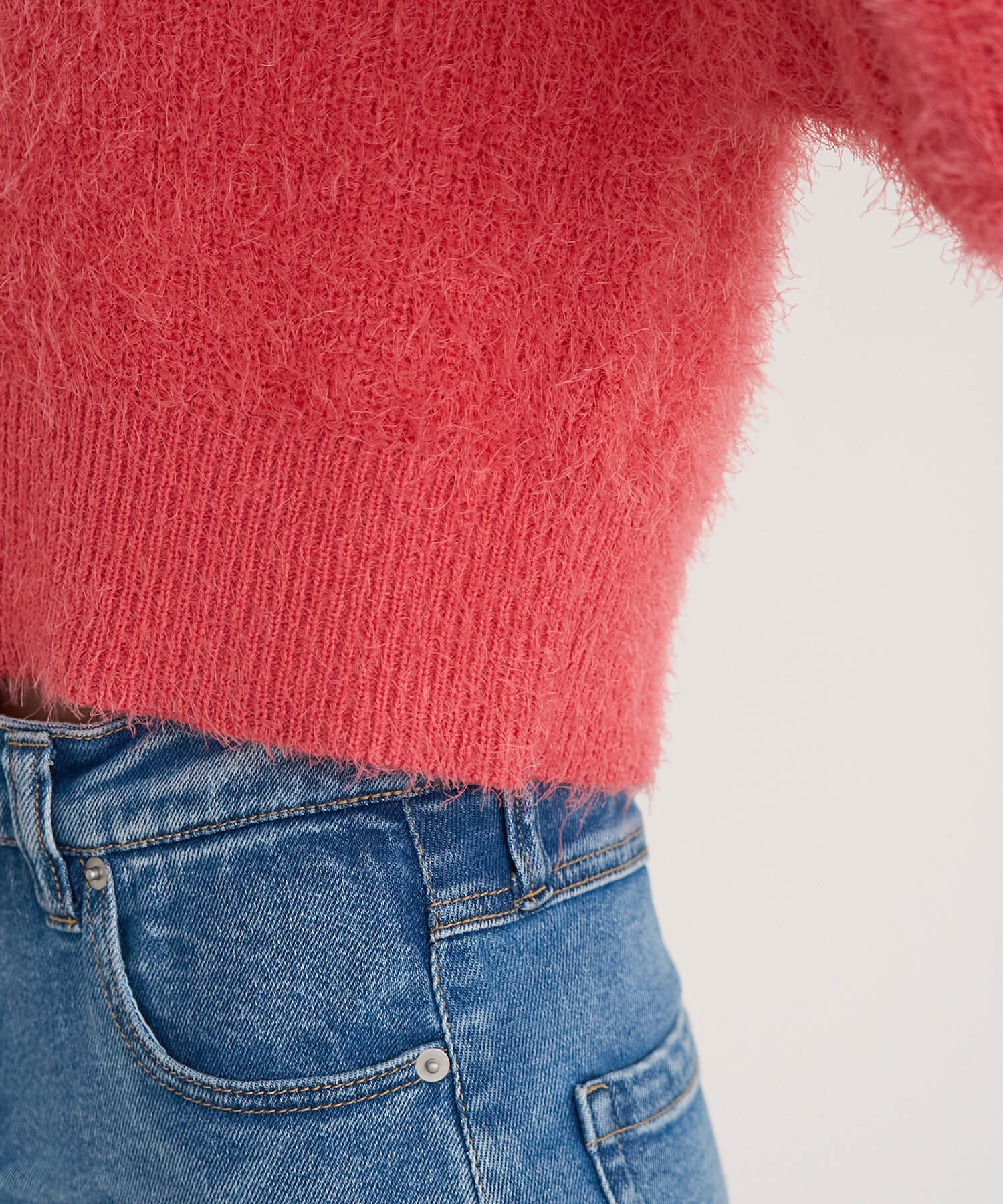 Rope&rsquo;Picnic「シャギーニットショート丈プルオーバー」|ニット・セーター|