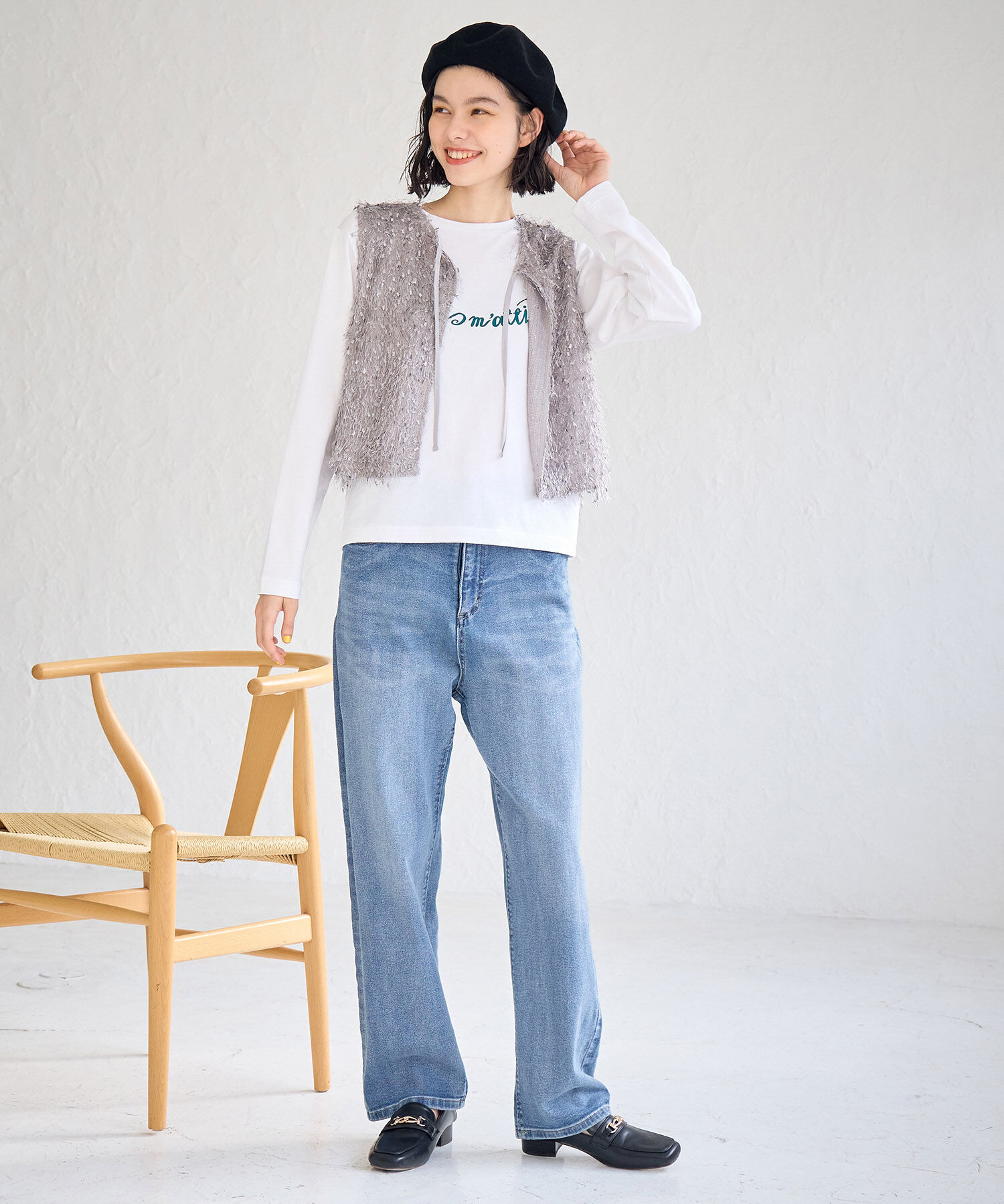Rope&rsquo;Picnic「CALINE&times;ROPE' PICNIC/メッセージロゴアソートロンT」|Tシャツ・カットソー|
