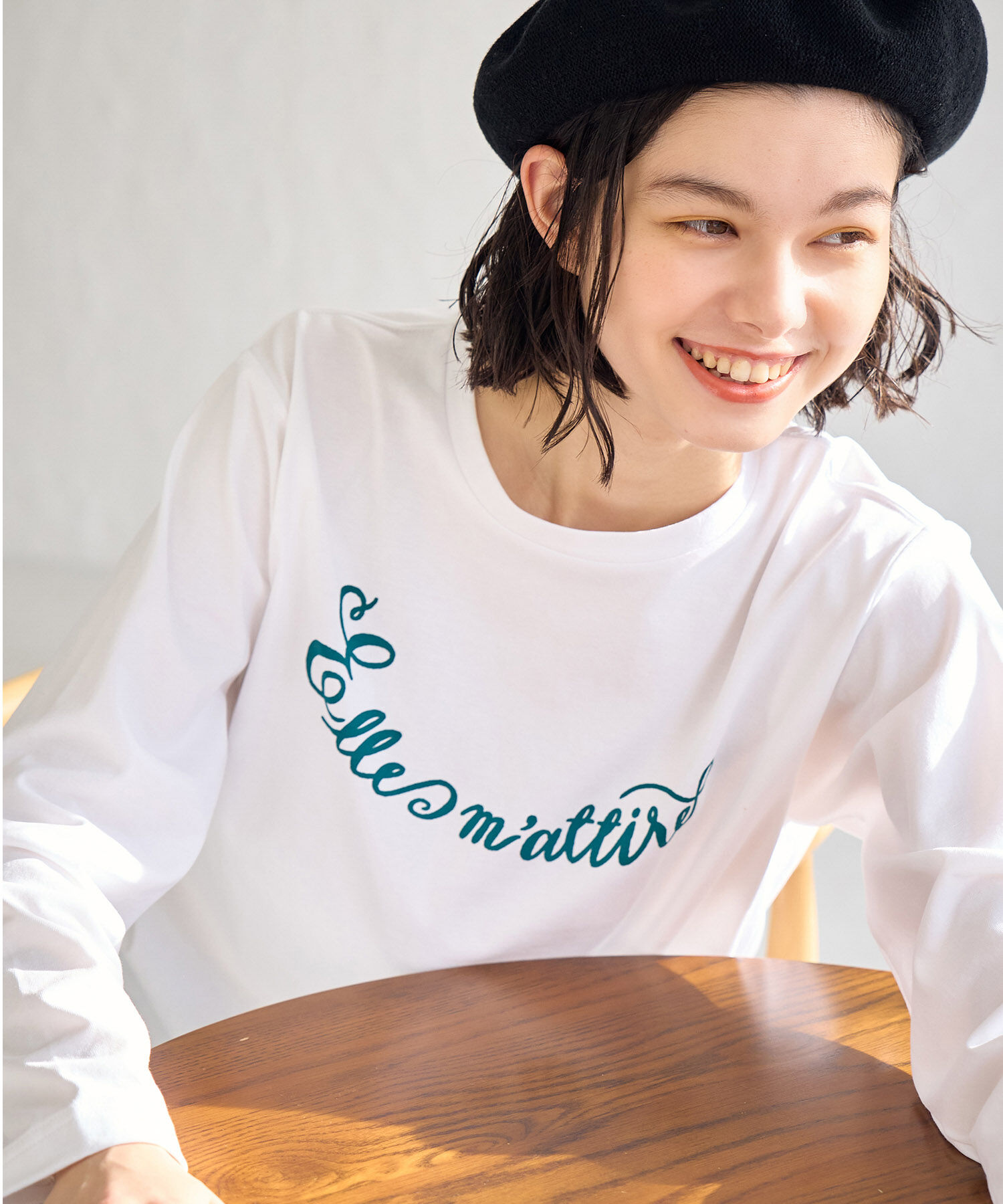 Rope&rsquo;Picnic「CALINE&times;ROPE' PICNIC/メッセージロゴアソートロンT」|Tシャツ・カットソー|