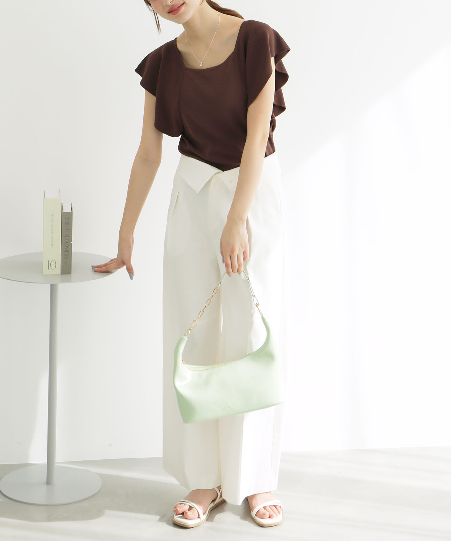 ROPE PICNIC PASSAGE「リンクルエナメルワイドワンショルダー＆クラッチバッグ」|ショルダー・メッセンジャー|